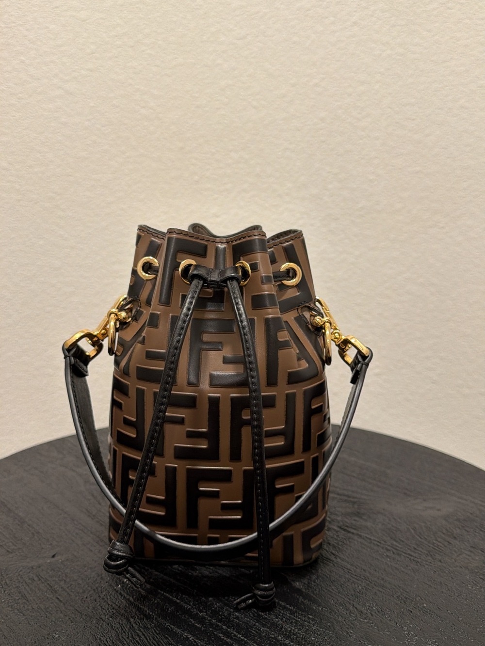Fendi Mon Tresor brown leather mini-bag